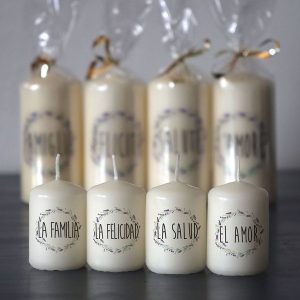 Velas Familia, Salud, Amor, Felicidad, Provence Relaxiana