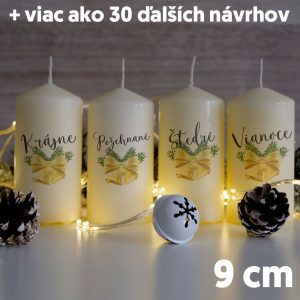Adventné a vianočné sviečky - stredné 9 cm Relaxiana