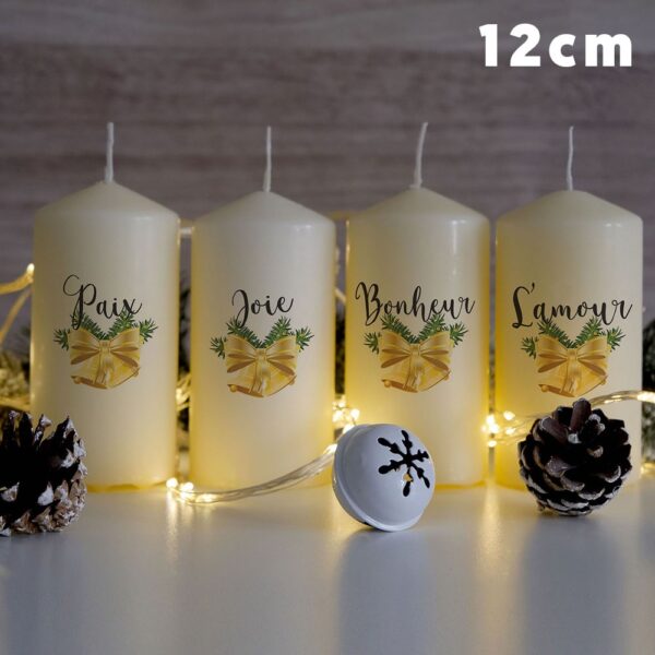 Bougies de Noël taille de la bougie 12 cm Relaxiana