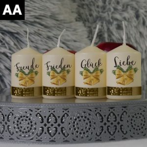 Weihnachtskerzen - anschauliches bild 6 cm