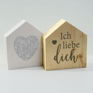 Holzhaus Dekoration Ich Liebe dich Holzhäuser Deko Relaxiana