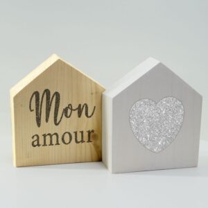 Maison en bois Mon amour idées de déco argent blanc